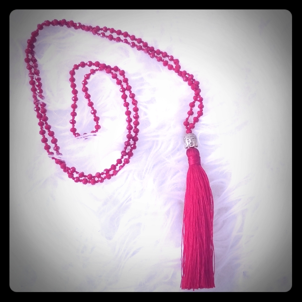 Buddha tassel necklace